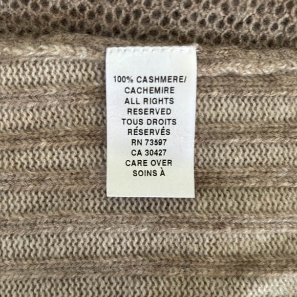 Raffi Men’s Crewneck Sweater. Taupe. Small. NWT. 100% Cashmere Sweater. - Picture 7 of 7